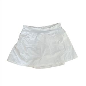 white tennis skirt